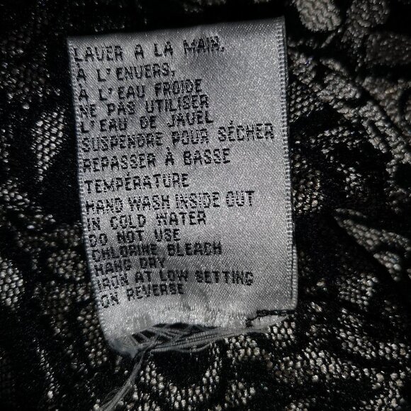 Claire France Mode Ladies Size 3X Black & Silver Shiny V-neck Tunic/Blouse - Picture 5 of 6